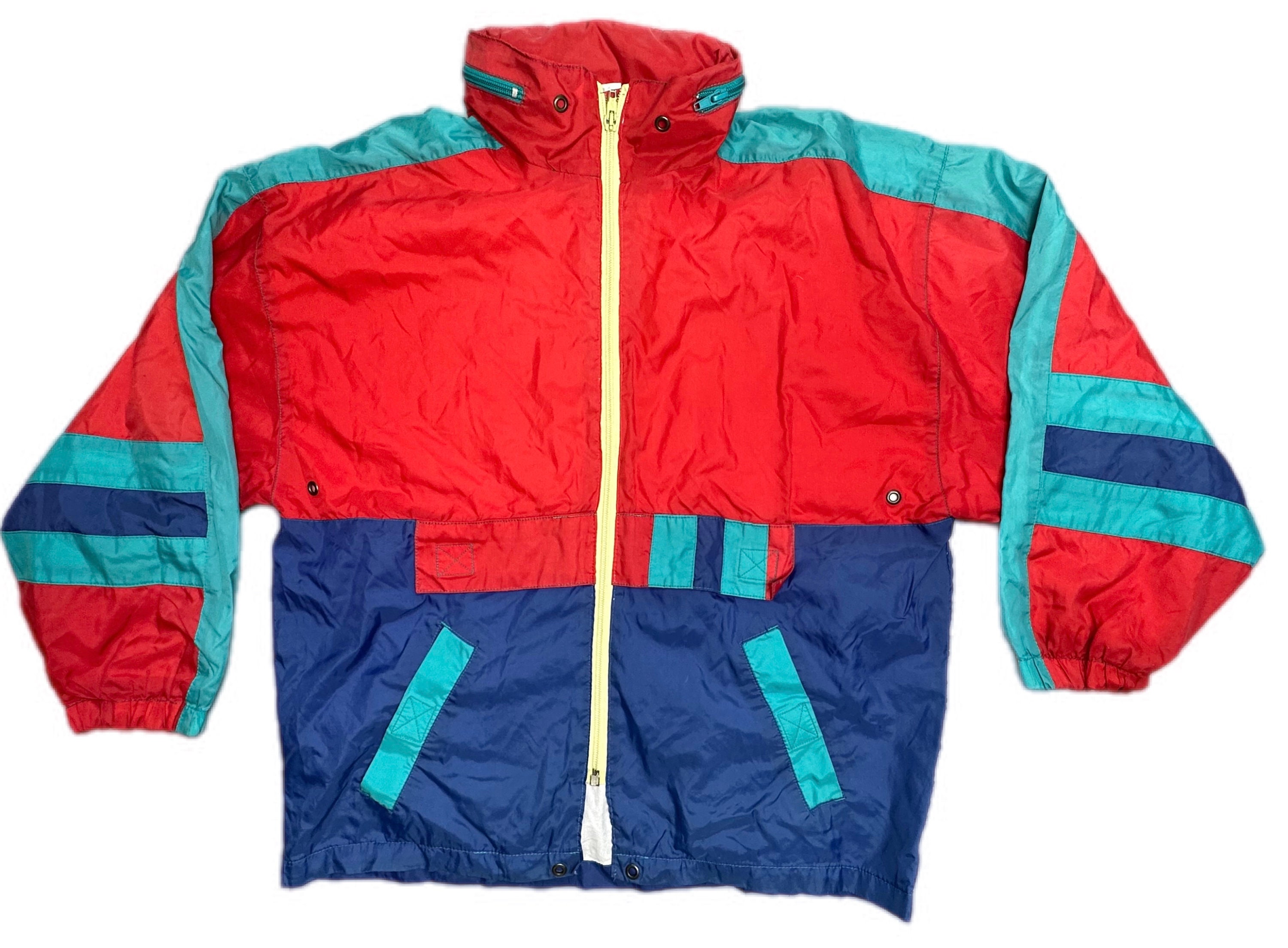 Blue Red Windbreaker - Etsy