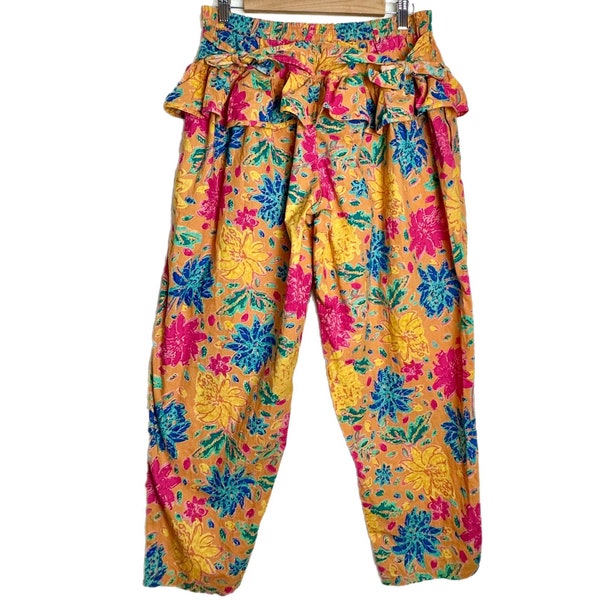 Oilily vintage floral girls trousers 12-13 years