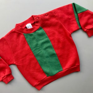 Vintage 1980s color block sudadera niño niña niños 1990s 9-10 años suéter  retro -  México
