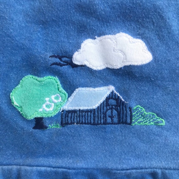 Embroidered vintage summer playsuit blue baby boy… - image 3