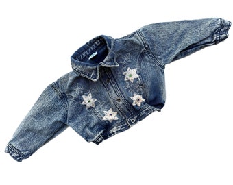 Vintage blue cropped denim jacket 4-5 years