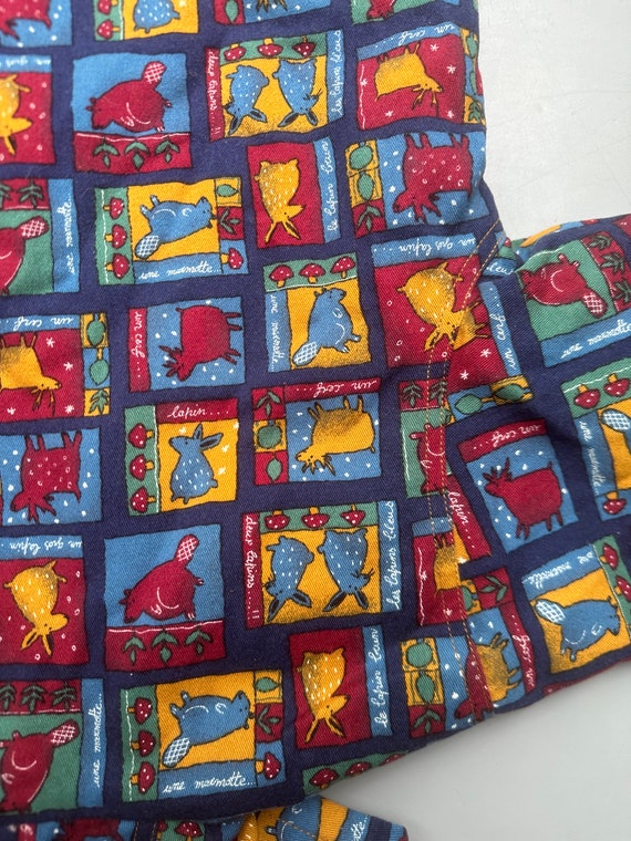 Vintage colour block patchwork padded winter jack… - image 2