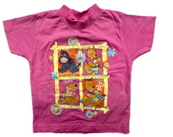 Vintage Winnie the Pooh Disney shirt girl 2t 2-3 1990s retro pink summer