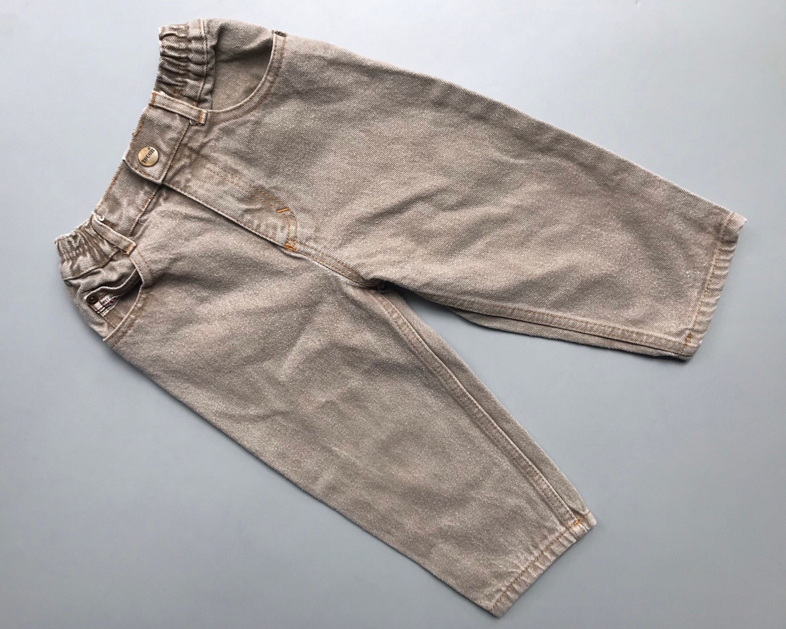 Vintage grey jeans baby boy 1218 months 1990s denim trousers Etsy