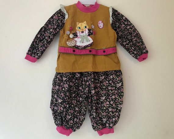 Vintage Pretty Originals cat outfit baby girl 12-… - image 1