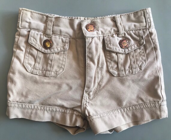 Vintage Denim Shorts Stone Elasticated 