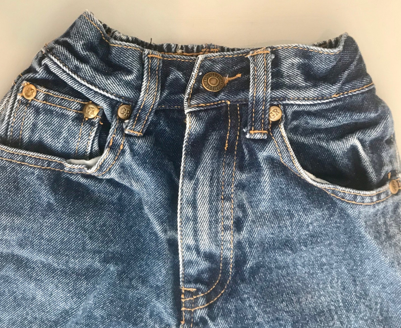 Vintage boys denim jeans 1990s 2t 2-3 years high waisted pants | Etsy