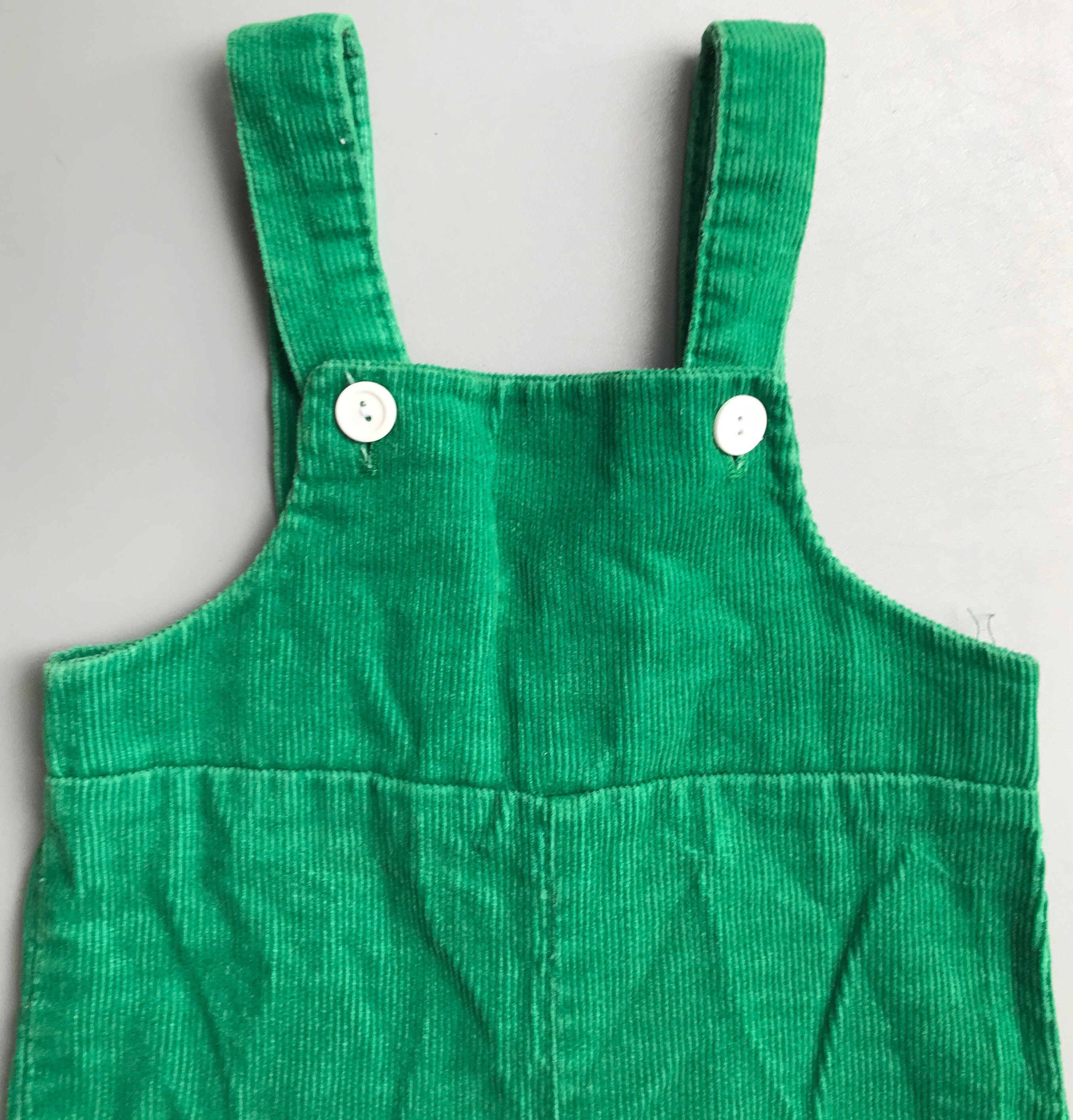 Vintage corduroy overalls green 1980s baby boy 69 months Etsy