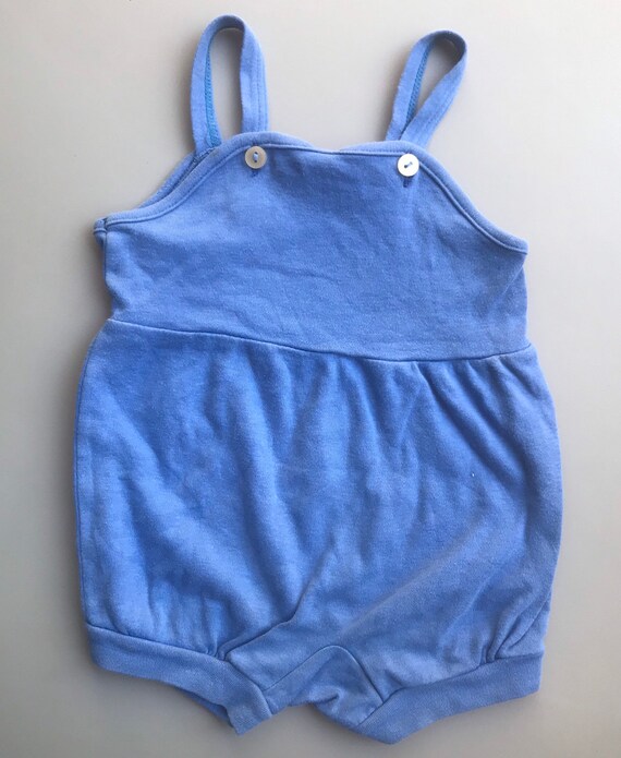 Embroidered vintage summer playsuit blue baby boy… - image 4