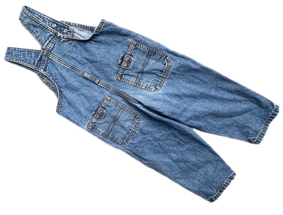Vintage denim overalls boy girl dungarees 2-3 yea… - image 3