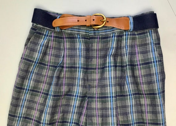 Vintage plaid trousers 6-7 years 1980s pants boy … - image 2