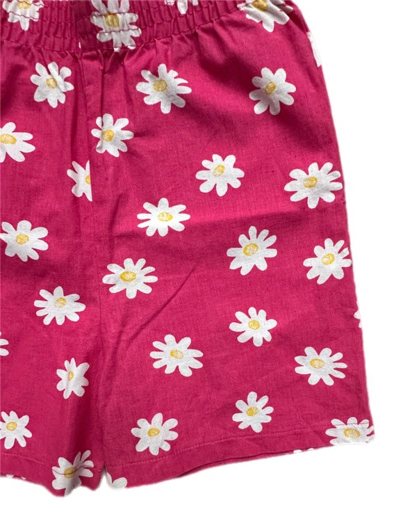 Girls shorts 6-7 years 7-8 vintage pink floral 19… - image 3