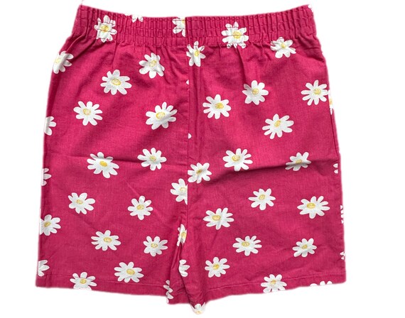 Girls shorts 6-7 years 7-8 vintage pink floral 19… - image 2