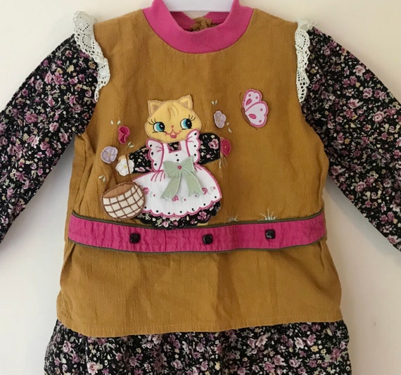 Vintage Pretty Originals cat outfit baby girl 12-… - image 2