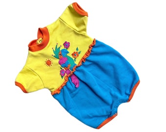 Bright summer vintage baby girl romper 6-9 months