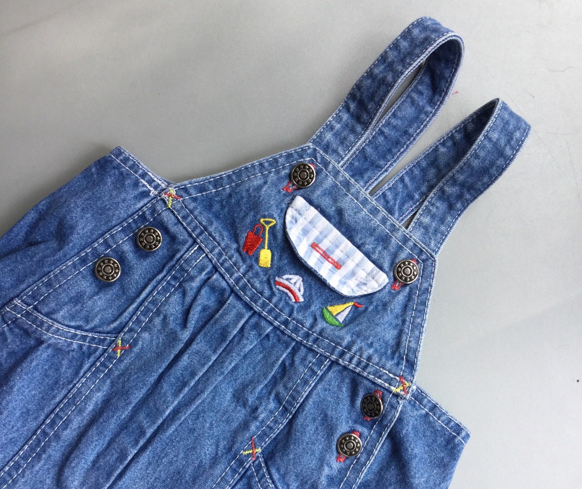 Vintage Denim bubble overalls Baby boy girl 03 months Etsy