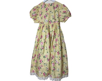 Vintage Floral Robe d’été fille 11-12 ans