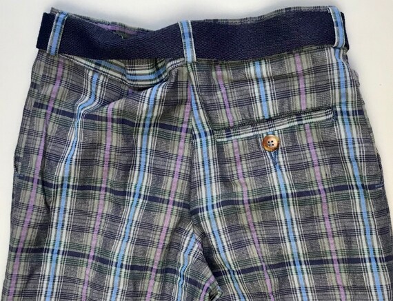 Vintage plaid trousers 6-7 years 1980s pants boy … - image 5