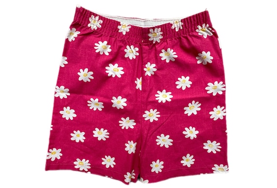 Girls shorts 6-7 years 7-8 vintage pink floral 19… - image 1