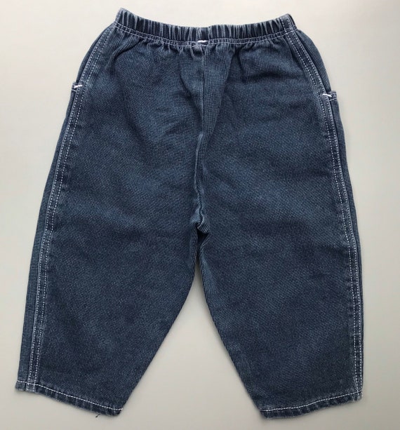 Vintage 1990s baby jeans girl denim trousers 9-12… - image 3