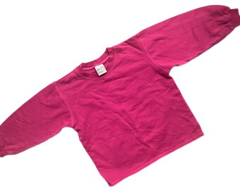 Pull rose fuchsia fille vintage des années 90 3-4 ans pull