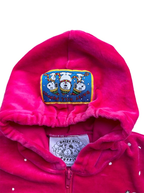Snoopy velour vintage hoodie hot pink baby girl 3… - image 4