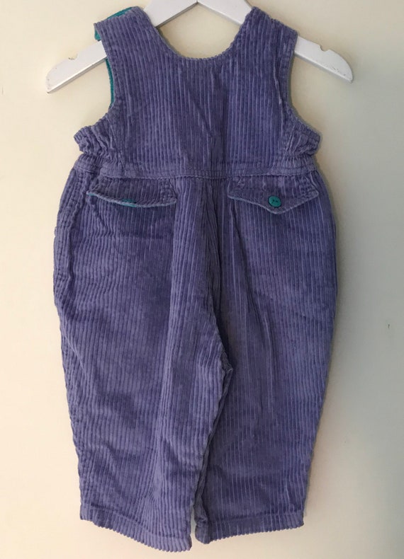 Vintage corduroy overalls 1990s 3-6 months purple… - image 5