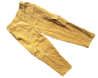 Vintage Boys cord trousers mustard yellow pants 3-4 years 1990s retro