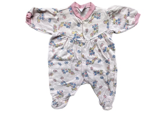 Vintage baby girl playsuit 3-6 months 1990s  romp… - image 1