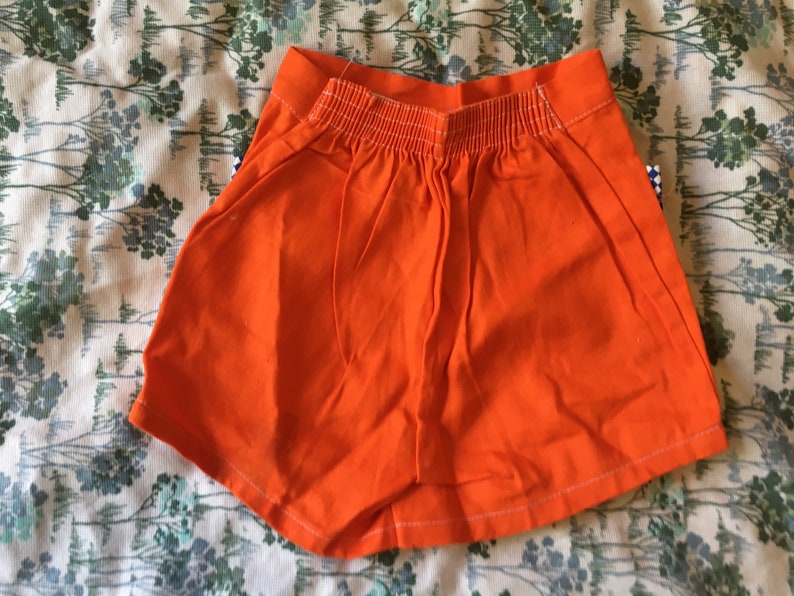 Vintage Boys shorts orange elasticated classic 1970s 2-3 years | Etsy