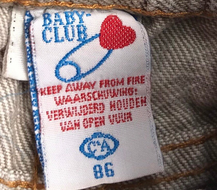 Vintage grey jeans baby boy 1218 months 1990s denim trousers Etsy