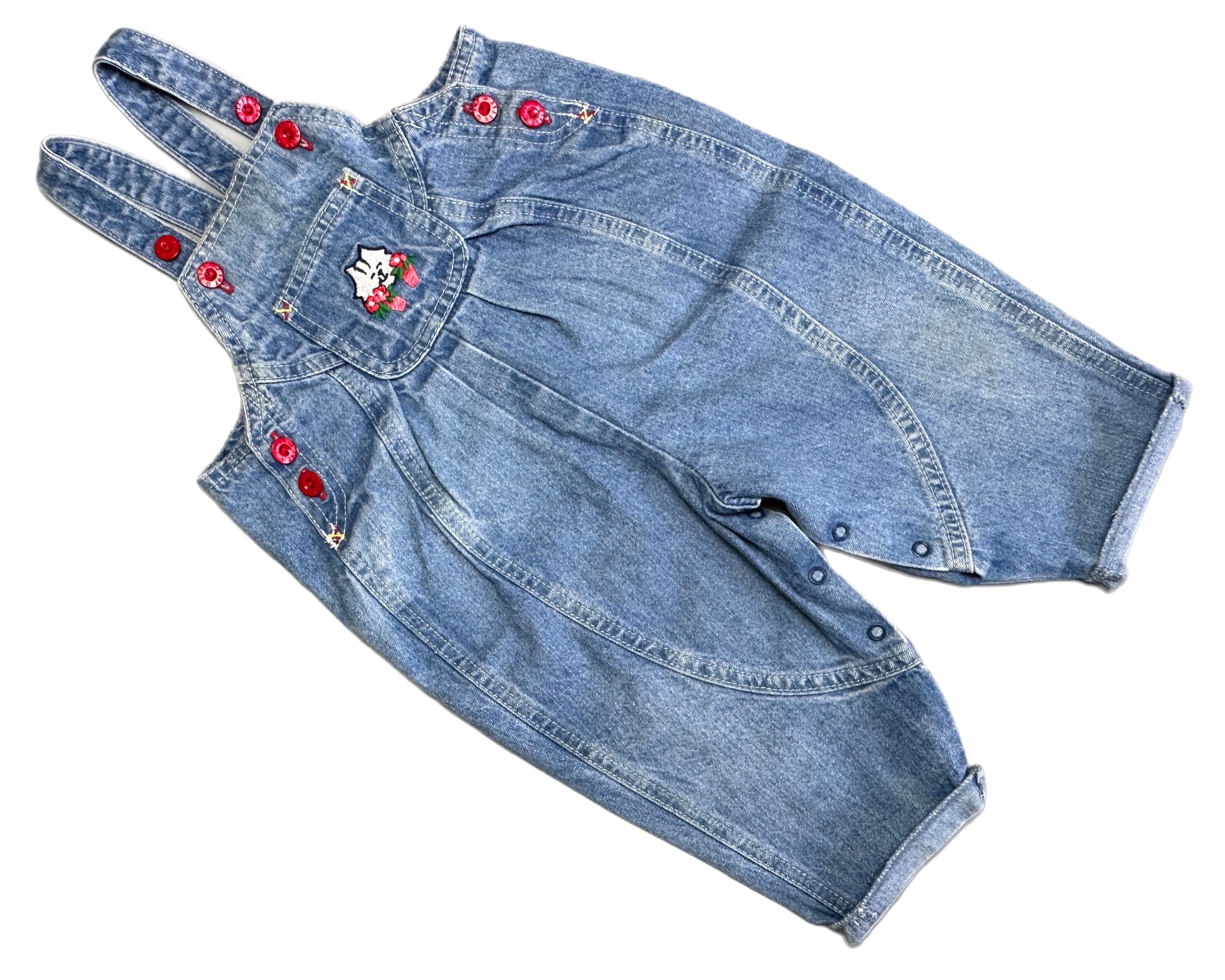 Geometric girl denim dungaree
