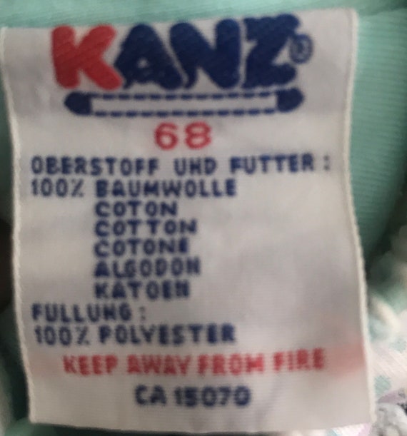 Vintage pastel padded overalls trousers baby girl 3… Gem