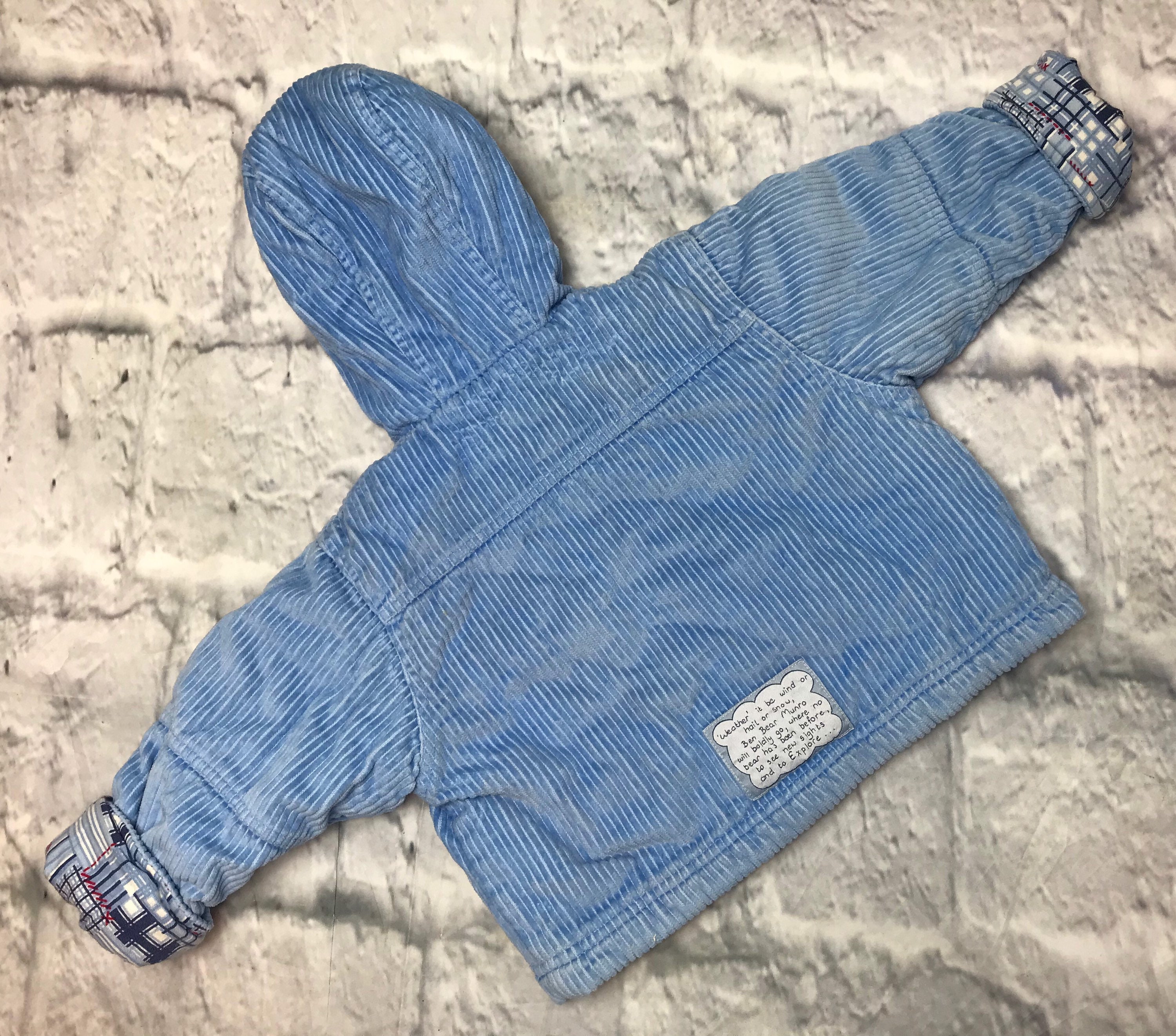 Vintage cord jacket Baby boy blue teddy bear 1990s 6-9 9-12 | Etsy
