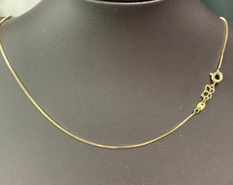 1pc 17.5'' ready to wear Gold Square Box Chain Necklace, Layering Dainty Box Chain For Jewelry Making with Pendant Charm, 533