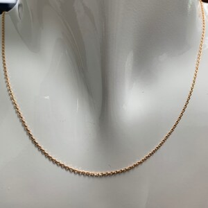 1pc 17.5&#39;&#39; Ready to Use Pinkist Gold Thin Rolo Necklace Chain, Layering Rolo Chain Dainty Necklace, For Pendant Charm Necklace Making,309