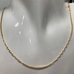 17.5&#39;&#39; Ready to Use Gold Unique Oval Rolo Necklace Chain, Layering Rolo Chain Dainty Necklace, For Pendant Charm Necklace Making,CN-847