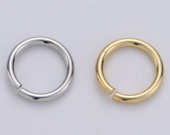 1 Pack 1mm x 8mm Gold Filled Jump Ring Connectors for Jewelry Making in Gold or Silver | O-034 - O-035