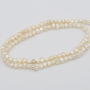 3.4-5.8mm AAA Tiny Seed Natural White Potato Freshwater Pearl Beads Genuine Tiny Freshwater Pearl Beads WA-815