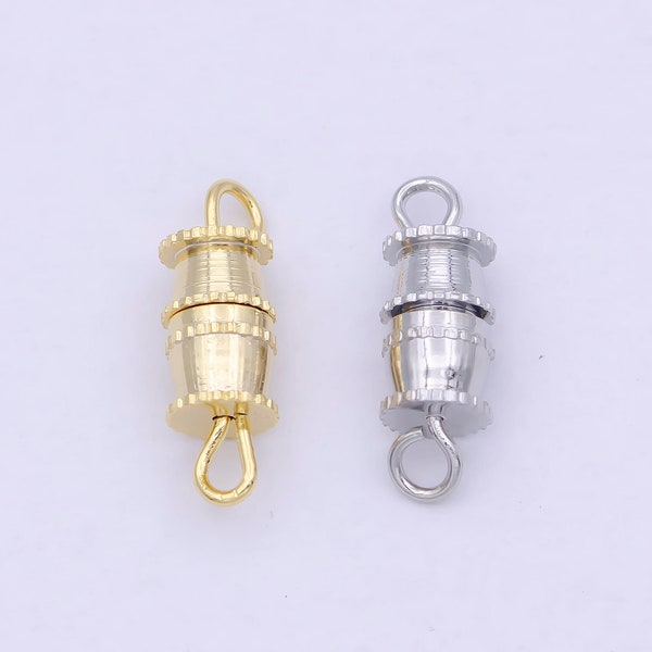 Gold Barrel Screw Clasp - Screw-On Clasp for Necklaces Bracelet Silver or Gold Color K-007 K-011