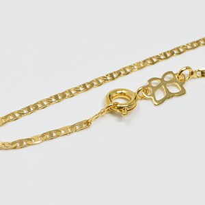 1 chaîne de collier ancre en or 24 carats prête à l&#39;emploi de 17,7 po., collier délicat chaîne Mariner superposé, pour la fabrication de colliers à breloques, 984