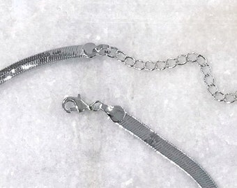 1pc 18", 3.4mm listo para usar collar de espiga de oro blanco cadena de capas cadena delicada collar para collar de encanto colgante, 914