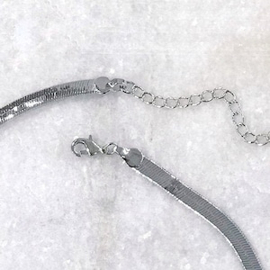 1pc 20.5&quot;, 3.4mm Ready to Use White Gold Plated Herringbone Necklace Chain Layering Chain Dainty Necklace For Pendant Charm Necklace, 919
