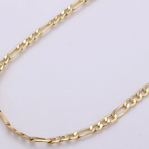 Gold Figaro Chain by Yard Cable Figaro Chain by Foot - Etsy