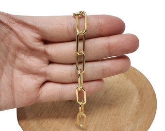 24 Feet Chains for Jewelry Making Stainless Steel Paperclip Chain Oval Link Chain Bulk for DIY Jewelry Necklace/…