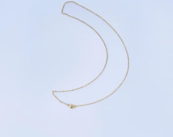 14K Gold Filled 1.7mm Dainty Cable Chain 20 Inch Layering Chain