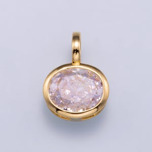 Minimalistiskt tjockt guldpläterat chokerhalsband starkt manschetthalsband för personliga charmpärlor smycken WA-4277 CHARMS-00750-752 Oval Charm