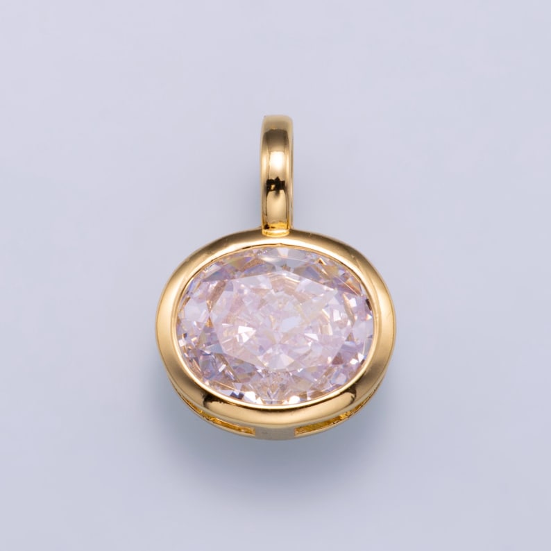 Minimalistiskt tjockt guldpläterat chokerhalsband starkt manschetthalsband för personliga charmpärlor smycken WA-4277 CHARMS-00750-752 Oval Charm