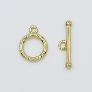 Simple Minimalist Gold Filled Toggle Clasp For DIY Jewelry Making For Necklace Bracelet Anklet - L-316 L-317