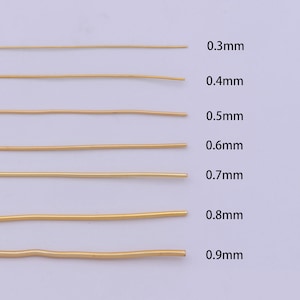 Gold plated non tarnish beading wire for craft supply copper wire tarnish resistant jewelry making 18, 20, 21, 22, 24, 26, 28 gauge 5 meter